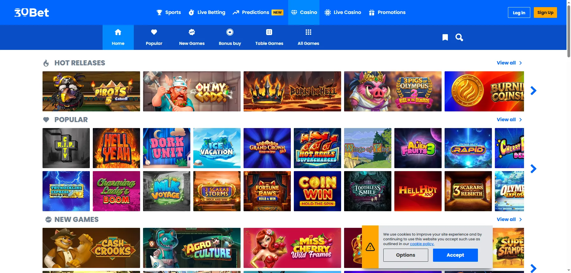 Melhores slots do 30bet Casino — jogos em destaque 2026